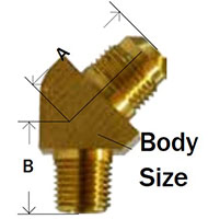 45 Degree Elbow Barstock 45deg Flare Diagram